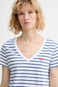 Levi's t-shirt bawełniany PERFECT VNECK niebieski 85341.0134