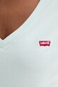 Levi's t-shirt bawełniany PERFECT VNECK 85341.0139 turkusowy