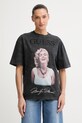 Guess футболка оверсайз жіноча бавовняна MARILYN MONROE чорний W6BI52.K6659