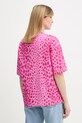 Odzież Just Cavalli t-shirt bawełniany 80PAHE05.CJ110 różowy