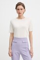 Patrizia Pepe t-shirt damski z lyocellem beżowy 2M4542.J419
