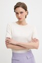 Patrizia Pepe t-shirt damski z lyocellem beżowy 2M4542.J419