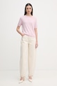 Patrizia Pepe t-shirt damski z lyocellem 2M4542.J419 różowy SS26