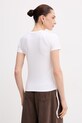 Odzież Patrizia Pepe t-shirt damski bawełniany z elastanem 2M4549.J416 biały