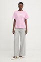 Patrizia Pepe t-shirt damski bawełniany 2M4552.J428 różowy SS26