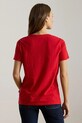 Lauren Ralph Lauren T-shirt damski bawełniany 200B21053 czerwony SS26