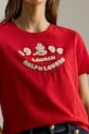 Lauren Ralph Lauren T-shirt damski bawełniany czerwony 200B21053