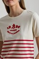 Lauren Ralph Lauren t-shirt damski bawełniany beżowy 200B21056