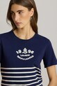 Lauren Ralph Lauren t-shirt damski bawełniany granatowy 200B21056