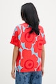 Ρούχα Marimekko t-shirt γυναικείο βαμβακερό 095075 κόκκινο