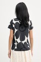 Ρούχα Marimekko t-shirt γυναικείος βαμβακερός 095397 μαύρο