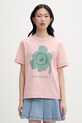 Marimekko T-shirt damski bawełniany różowy 095095