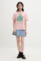 Marimekko T-shirt damski bawełniany 095095 różowy SS26