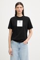 Calvin Klein T-shirt basic damski bawełniany czarny LV040501WF