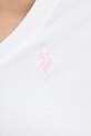U.S. Polo Assn. t-shirt bawełniany V-NECK WUP0635 biały