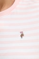 U.S. Polo Assn. t-shirt bawełniany STRIPE CREW NECK WUP1308 różowy