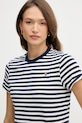 U.S. Polo Assn. t-shirt bawełniany STRIPE CREW NECK granatowy WUP1308