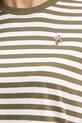 U.S. Polo Assn. T-shirt damski bawełniany STRIPE CREW NECK WUP1308 zielony