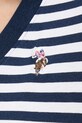 U.S. Polo Assn. t-shirt bawełniany STRIPE V-NECK WUP1309 granatowy