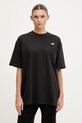 The North Face t-shirt oversize damski bawełniany Essential Simple Dome czarny NF0A8EVXJK31