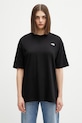 The North Face Essential Simple Dome t-shirt oversize bawełniany damski czarny NF0A8EVXJK31