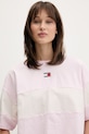Tommy Jeans tricou pentru femei, din bumbac roz DW0DW18706