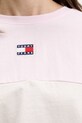 Tommy Jeans tricou pentru femei, din bumbac DW0DW18706 roz