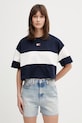 Tommy Jeans tricou pentru femei, din bumbac bleumarin DW0DW18706