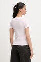 Tommy Jeans t-shirt basic damski bawełniany DW0DW22273 różowy SS26