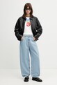Tommy Jeans tricou pentru femei, din bumbac cu elastan DW0DW22303 bej SS26