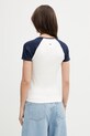Îmbrăcăminte Tommy Jeans tricou pentru femei, din bumbac cu elastan DW0DW22303 bej