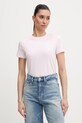 Tommy Jeans T-shirt damski bawełniany różowy DW0DW22310