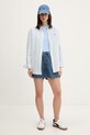 Tommy Jeans tričko dámské bavlněné DW0DW22310 modrá SS26