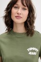 Tommy Jeans T-shirt γυναικείο βαμβακερό πράσινο DW0DW22310