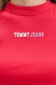 Tommy Jeans top pentru femei, din bumbac cu elastan DW0DW22577 rosu