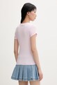 Odzież Tommy Jeans T-shirt damski bawełniany z elastanem DW0DW22782 różowy