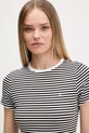 Tommy Jeans t-shirt damski bawełniany z elastanem czarny DW0DW22782