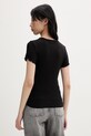 Odzież Tommy Jeans T-shirt damski bawełniany z elastanem DW0DW22782 czarny