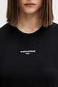 Maison Kitsuné t-shirt bawełniany Baby Tee czarny QW00100KJ7026