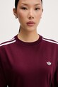 adidas Originals tričko dámske bavlnené s elastanom burgundské KY5092