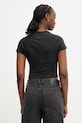 Odzież Vans T-shirt damski bawełniany VN000XEABLK1 czarny