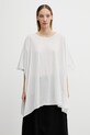 Rick Owens DRKSHDW t-shirt bawełniany Minerva gładkie beżowy DS01F4202.BH