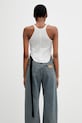 Oblečenie Rick Owens DRKSHDW dámsky bavlnený crop top DS01F4100.BH biela