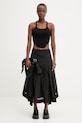 Rick Owens DRKSHDW crop top bawełniany damski DS01F4100.BH czarny