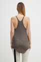 Odzież Rick Owens DRKSHDW top bawełniany Racer DS01F4112.BH brązowy
