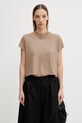 Rick Owens DRKSHDW t-shirt bawełniany Small Level gładkie beżowy DS01F4207.RN