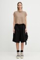 Rick Owens DRKSHDW t-shirt bawełniany Small Level DS01F4207.RN beżowy