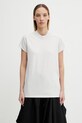 Rick Owens DRKSHDW t-shirt bawełniany Small Level gładkie biały DS01F4208.RN