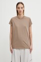 Rick Owens DRKSHDW t-shirt bawełniany Small Level gładkie beżowy DS01F4208.RN