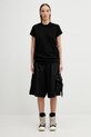Rick Owens DRKSHDW t-shirt bawełniany Small Level DS01F4208.RN czarny